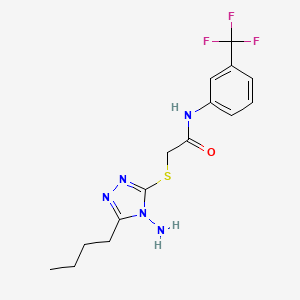 2-[(4-amino-5-butyl-4H-1,2,4-triazol-3-yl)sulfanyl]-N-[3-(trifluoromethyl)phenyl]acetamide