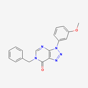 molecular formula C18H15N5O2 B2618259 6-苄基-3-(3-甲氧基苯基)三唑并[4,5-d]嘧啶-7-酮 CAS No. 892481-41-3