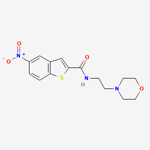molecular formula C15H17N3O4S B2618264 N-(2-morpholinoethyl)-5-nitro-1-benzothiophene-2-carboxamide CAS No. 478076-68-5