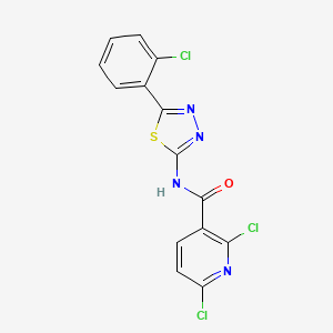 2,6-dichloro-N-[5-(2-chlorophenyl)-1,3,4-thiadiazol-2-yl]pyridine-3-carboxamide