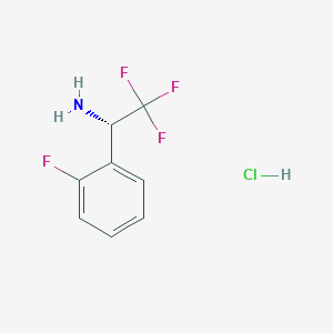 molecular formula C8H8ClF4N B2618282 (S)-2,2,2-trifluoro-1-(2-fluorophenyl)ethan-1-amine hydrochloride CAS No. 1391504-94-1