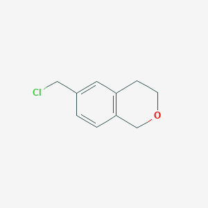 molecular formula C10H11ClO B2618296 6-(氯甲基)-3,4-二氢-1H-2-苯并吡喃 CAS No. 2002694-28-0