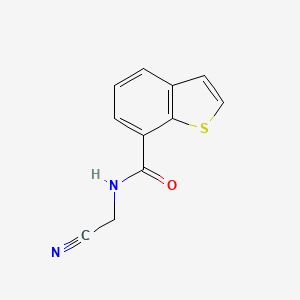 molecular formula C11H8N2OS B2618299 N-(Cyanomethyl)-1-benzothiophene-7-carboxamide CAS No. 1859491-47-6
