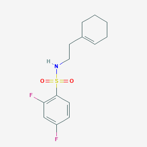 molecular formula C14H17F2NO2S B261830 N-[2-(1-cyclohexen-1-yl)ethyl]-2,4-difluorobenzenesulfonamide 