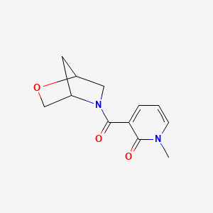 molecular formula C12H14N2O3 B2618307 3-(2-oxa-5-azabicyclo[2.2.1]heptane-5-carbonyl)-1-methylpyridin-2(1H)-one CAS No. 2097868-13-6