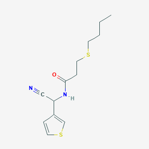 molecular formula C13H18N2OS2 B2618312 3-(butylsulfanyl)-N-[cyano(thiophen-3-yl)methyl]propanamide CAS No. 1796948-65-6