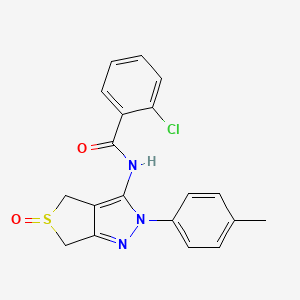 2-chloro-N-(5-oxido-2-(p-tolyl)-4,6-dihydro-2H-thieno[3,4-c]pyrazol-3-yl)benzamide