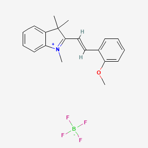 molecular formula C20H22BF4NO B2618319 (E)-2-(2-methoxystyryl)-1,3,3-trimethyl-3H-indol-1-ium tetrafluoroborate CAS No. 1439934-11-8