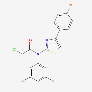 N-[4-(4-bromophenyl)-1,3-thiazol-2-yl]-2-chloro-N-(3,5-dimethylphenyl)acetamide