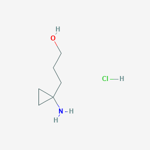 molecular formula C6H14ClNO B2618324 3-(1-Aminocyclopropyl)propan-1-OL hydrochloride CAS No. 120751-53-3