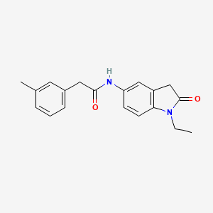 molecular formula C19H20N2O2 B2618325 N-(1-乙基-2-氧代吲哚啉-5-基)-2-(间甲苯基)乙酰胺 CAS No. 921542-17-8