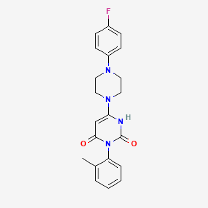 6-(4-(4-fluorophenyl)piperazin-1-yl)-3-(o-tolyl)pyrimidine-2,4(1H,3H)-dione