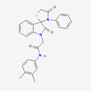 N-(3,4-dimethylphenyl)-2-(2,4'-dioxo-3'-phenylspiro[indole-3,2'-[1,3]thiazolidin]-1(2H)-yl)acetamide