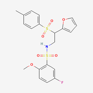5-fluoro-N-(2-(furan-2-yl)-2-tosylethyl)-2-methoxybenzenesulfonamide