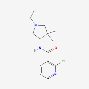 molecular formula C14H20ClN3O B2618337 2-Chloro-N-(1-ethyl-4,4-dimethylpyrrolidin-3-yl)pyridine-3-carboxamide CAS No. 2224360-39-6
