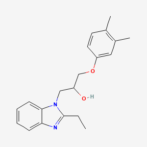 3-(3,4-Dimethylphenoxy)-1-(2-ethylbenzimidazolyl)propan-2-ol