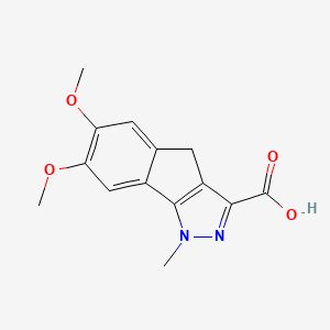 6,7-dimethoxy-1-methyl-1H,4H-indeno[1,2-c]pyrazole-3-carboxylic acid