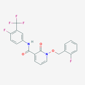 molecular formula C20H13F5N2O3 B2618348 N-(4-fluoro-3-(trifluoromethyl)phenyl)-1-((2-fluorobenzyl)oxy)-2-oxo-1,2-dihydropyridine-3-carboxamide CAS No. 868679-15-6