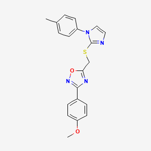 molecular formula C20H18N4O2S B2618349 1-(3,4-Difluorobenzoyl)-3-{[3-(pyrrolidin-1-ylcarbonyl)phenoxy]methyl}piperidine CAS No. 1111982-66-1