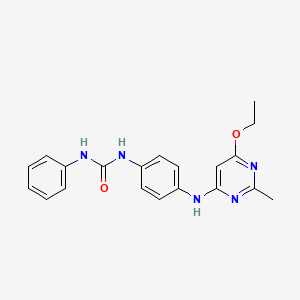 molecular formula C20H21N5O2 B2618354 1-(4-((6-Ethoxy-2-methylpyrimidin-4-yl)amino)phenyl)-3-phenylurea CAS No. 946303-47-5