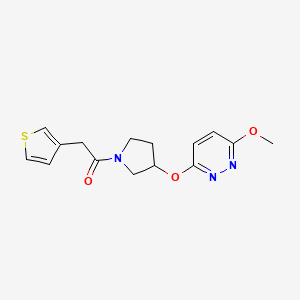 1-(3-((6-Methoxypyridazin-3-yl)oxy)pyrrolidin-1-yl)-2-(thiophen-3-yl)ethanone