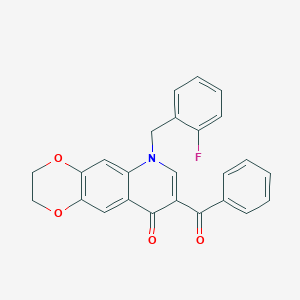 8-benzoyl-6-[(2-fluorophenyl)methyl]-2H,3H,6H,9H-[1,4]dioxino[2,3-g]quinolin-9-one
