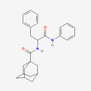 molecular formula C26H30N2O2 B2618365 2-(adamantanylcarbonylamino)-3-phenyl-N-phenylpropanamide CAS No. 1008262-23-4