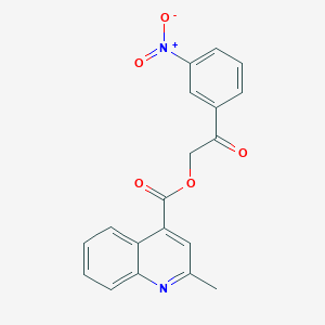 2-(3-Nitrophenyl)-2-oxoethyl 2-methylquinoline-4-carboxylate
