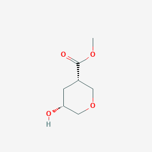 molecular formula C7H12O4 B2618370 Methyl cis-5-hydroxytetrahydropyran-3-carboxylate CAS No. 1048962-91-9