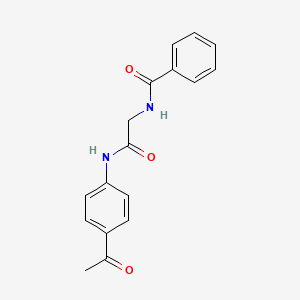 molecular formula C17H16N2O3 B2618384 N-[2-(4-acetylanilino)-2-oxoethyl]benzenecarboxamide CAS No. 109809-55-4