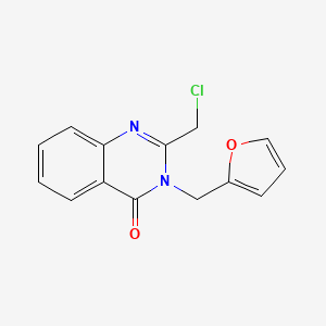 molecular formula C14H11ClN2O2 B2618387 2-(chloromethyl)-3-(2-furylmethyl)quinazolin-4(3H)-one CAS No. 923729-61-7