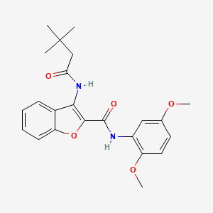 N-(2,5-dimethoxyphenyl)-3-(3,3-dimethylbutanamido)benzofuran-2-carboxamide