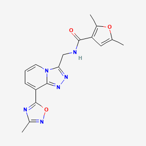 2,5-dimethyl-N-((8-(3-methyl-1,2,4-oxadiazol-5-yl)-[1,2,4]triazolo[4,3-a]pyridin-3-yl)methyl)furan-3-carboxamide