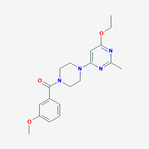 molecular formula C19H24N4O3 B2618410 (4-(6-Ethoxy-2-methylpyrimidin-4-yl)piperazin-1-yl)(3-methoxyphenyl)methanone CAS No. 1021041-68-8