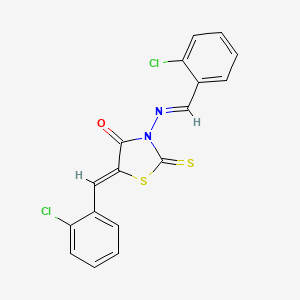 (Z)-5-(2-chlorobenzylidene)-3-((E)-(2-chlorobenzylidene)amino)-2-thioxothiazolidin-4-one