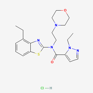 1-ethyl-N-(4-ethylbenzo[d]thiazol-2-yl)-N-(2-morpholinoethyl)-1H-pyrazole-5-carboxamide hydrochloride