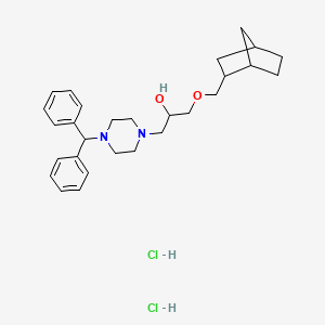 1-(4-benzhydrylpiperazin-1-yl)-3-((1R,4S)-bicyclo[2.2.1]heptan-2-ylmethoxy)propan-2-ol dihydrochloride