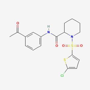 N-(3-acetylphenyl)-1-((5-chlorothiophen-2-yl)sulfonyl)piperidine-2-carboxamide
