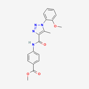 methyl 4-(1-(2-methoxyphenyl)-5-methyl-1H-1,2,3-triazole-4-carboxamido)benzoate