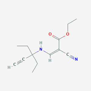 ethyl (2Z)-2-cyano-3-[(3-ethylpent-1-yn-3-yl)amino]prop-2-enoate