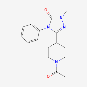molecular formula C16H20N4O2 B2618432 3-(1-acetylpiperidin-4-yl)-1-methyl-4-phenyl-1H-1,2,4-triazol-5(4H)-one CAS No. 1421516-72-4