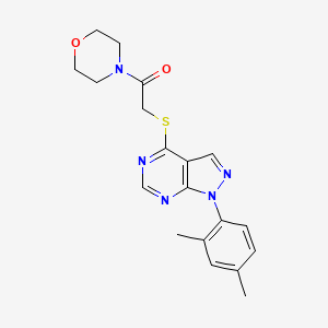 molecular formula C19H21N5O2S B2618436 2-[1-(2,4-Dimethylphenyl)pyrazolo[3,4-d]pyrimidin-4-yl]sulfanyl-1-morpholin-4-ylethanone CAS No. 872861-88-6