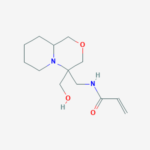 molecular formula C13H22N2O3 B2618437 N-[[4-(Hydroxymethyl)-3,6,7,8,9,9a-hexahydro-1H-pyrido[2,1-c][1,4]oxazin-4-yl]methyl]prop-2-enamide CAS No. 2305561-01-5
