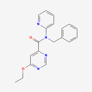 molecular formula C19H18N4O2 B2618443 N-苄基-6-乙氧基-N-(吡啶-2-基)嘧啶-4-甲酰胺 CAS No. 2097935-66-3