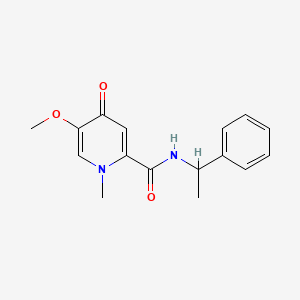 5-methoxy-1-methyl-4-oxo-N-(1-phenylethyl)-1,4-dihydropyridine-2-carboxamide