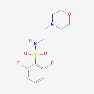 molecular formula C12H16F2N2O3S B261846 2,6-difluoro-N-[2-(4-morpholinyl)ethyl]benzenesulfonamide 