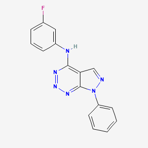 N-(3-fluorophenyl)-7-phenyl-7H-pyrazolo[3,4-d][1,2,3]triazin-4-amine