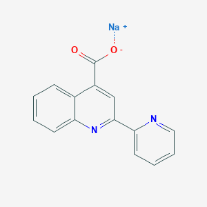 molecular formula C15H9N2NaO2 B2618464 2-(吡啶-2-基)喹啉-4-羧酸钠 CAS No. 190895-01-3