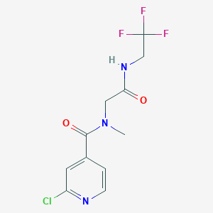 molecular formula C11H11ClF3N3O2 B2618465 2-[1-(2-chloropyridin-4-yl)-N-methylformamido]-N-(2,2,2-trifluoroethyl)acetamide CAS No. 1183506-88-8