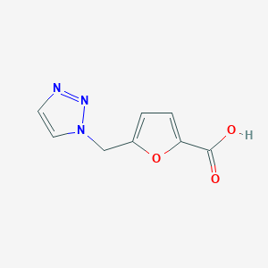 molecular formula C8H7N3O3 B2618470 5-((1H-1,2,3-Triazol-1-yl)methyl)furan-2-carboxylic acid CAS No. 2025628-49-1